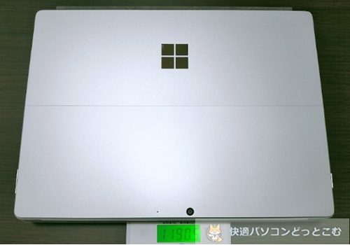 Surface Pro8本体＋キーボード重さ