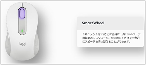 Logicool M650 Signature高速スクロール（SmartWheel）